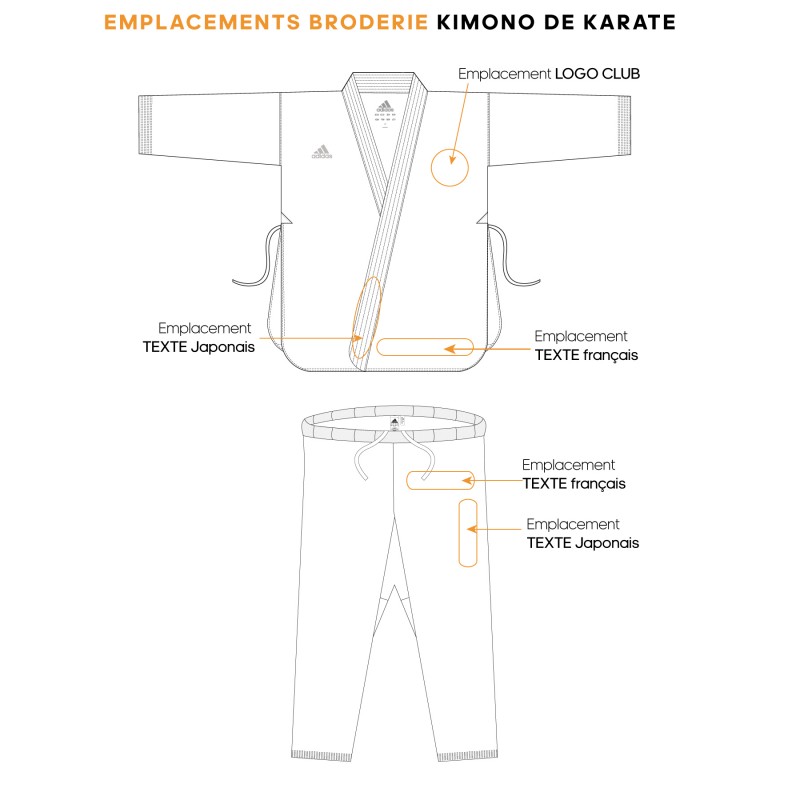 kimono de karate club adidas k220