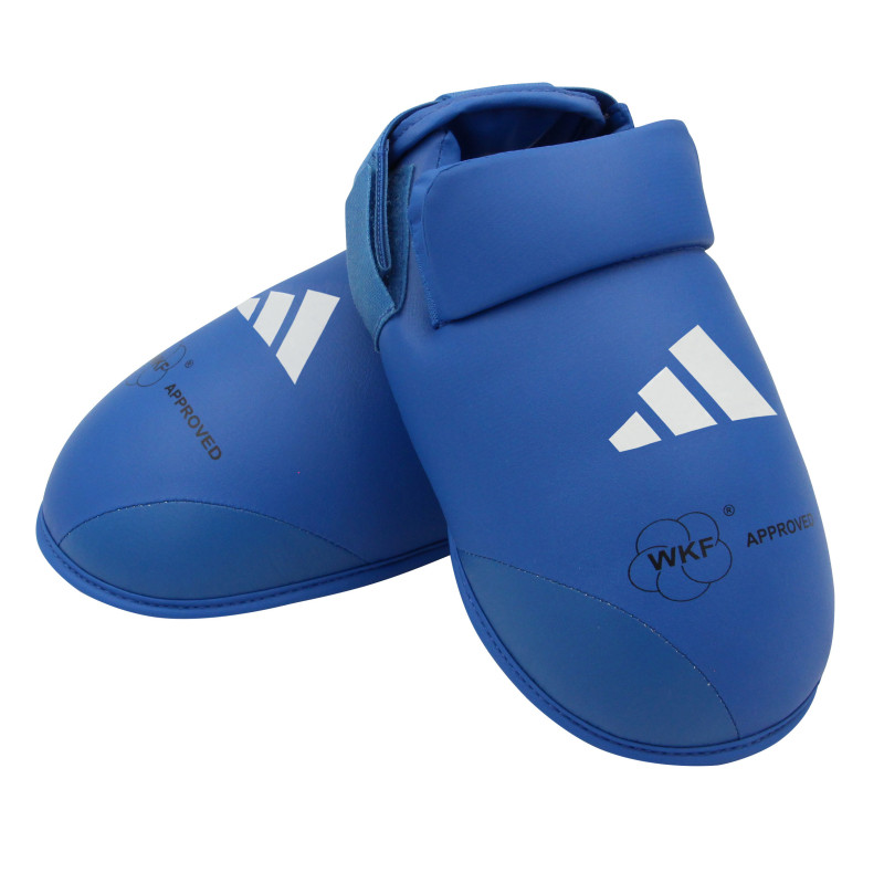 Protège-pied bleu karaté adidas approuvé WKF