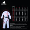 Guide des tailles kimono karaté CLUB Adidas