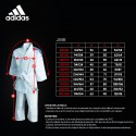 Guide des tailles kimono de judo EVOLUTION Adidas