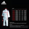 Guide des tailles kimono de judo EVOLUTION Adidas