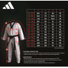 Guide des tailles doboks Taekwondo adidas