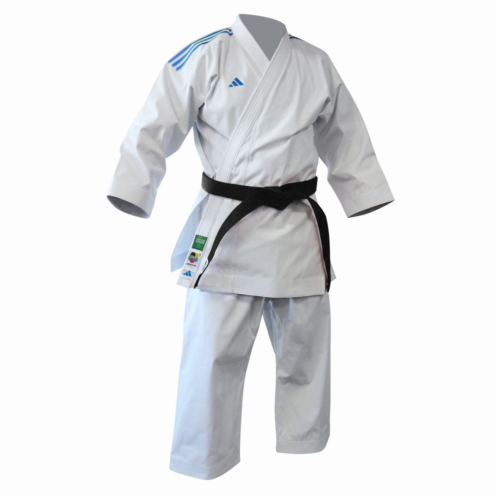 Kimono de Karaté Kata "Shori" BANDES BLEUES pour la compétition et l'entrainement régulier Kimono de Karaté Kata "Shori" BANDES BLEUES pour la compétition et l'entrainement régulier
