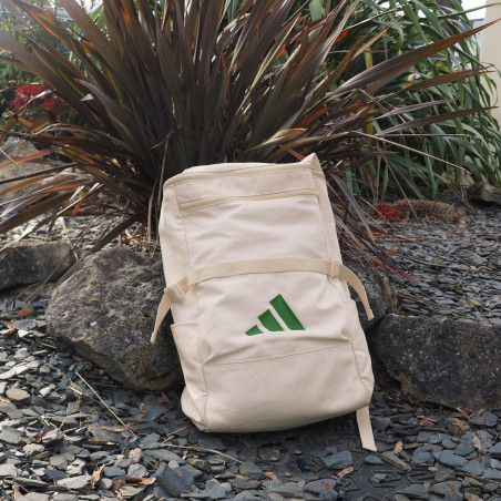 Sac de sport adidas - couleur natural beige/ logo vert