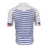 Dos Rashguard d'entraînement mixte blanc bandes bleu/blanc/rouge