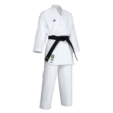 Kimono de karaté AdiLight bandes noires matière éco-responsable et approuvé "Green-Karaté"