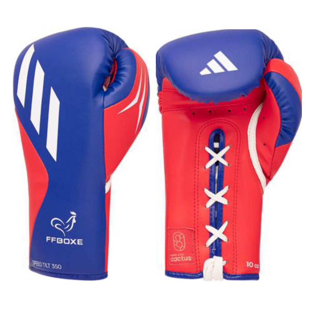Gants de Boxe Tilt 350 PRO VEGAN Lacets FFBOXE adidas Gants de Boxe Tilt 350 PRO VEGAN Lacets FFBOXE adidas