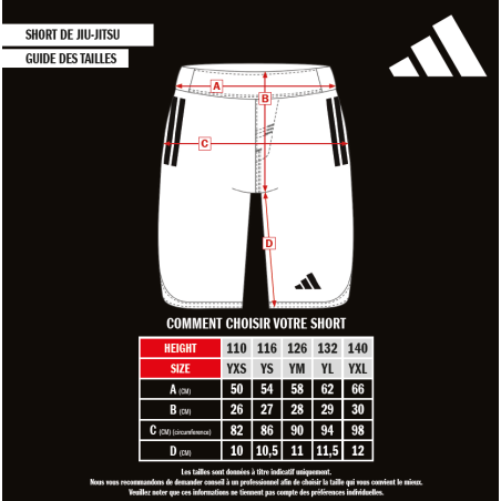 Short BJJ Enfant adidas