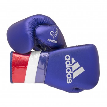 Gants de boxe compétition amateur bleu adidas pour les clubs et